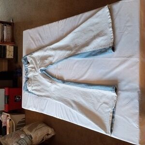 😍 NWT Long Inseam Vervet Blue Two Tone Denim Flare Jeans Bell Bottom Sz. 29